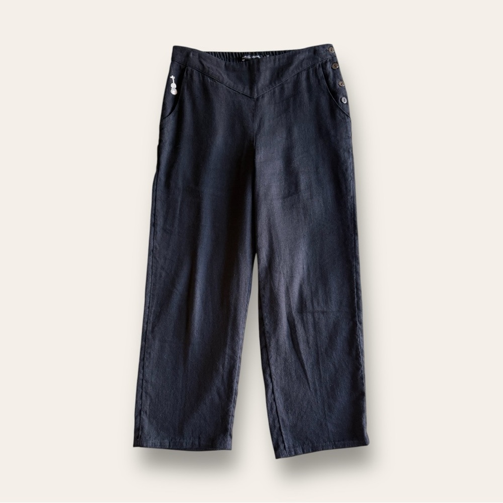 Gudrun Sjoden Black Linen/Cotton Pants